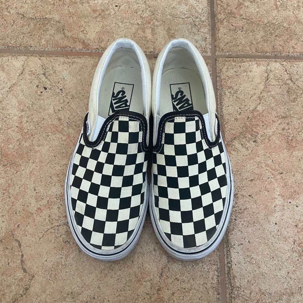 Checkerboard Slip-On Vans
